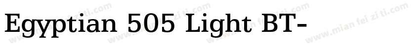 Egyptian 505 Light BT字体转换